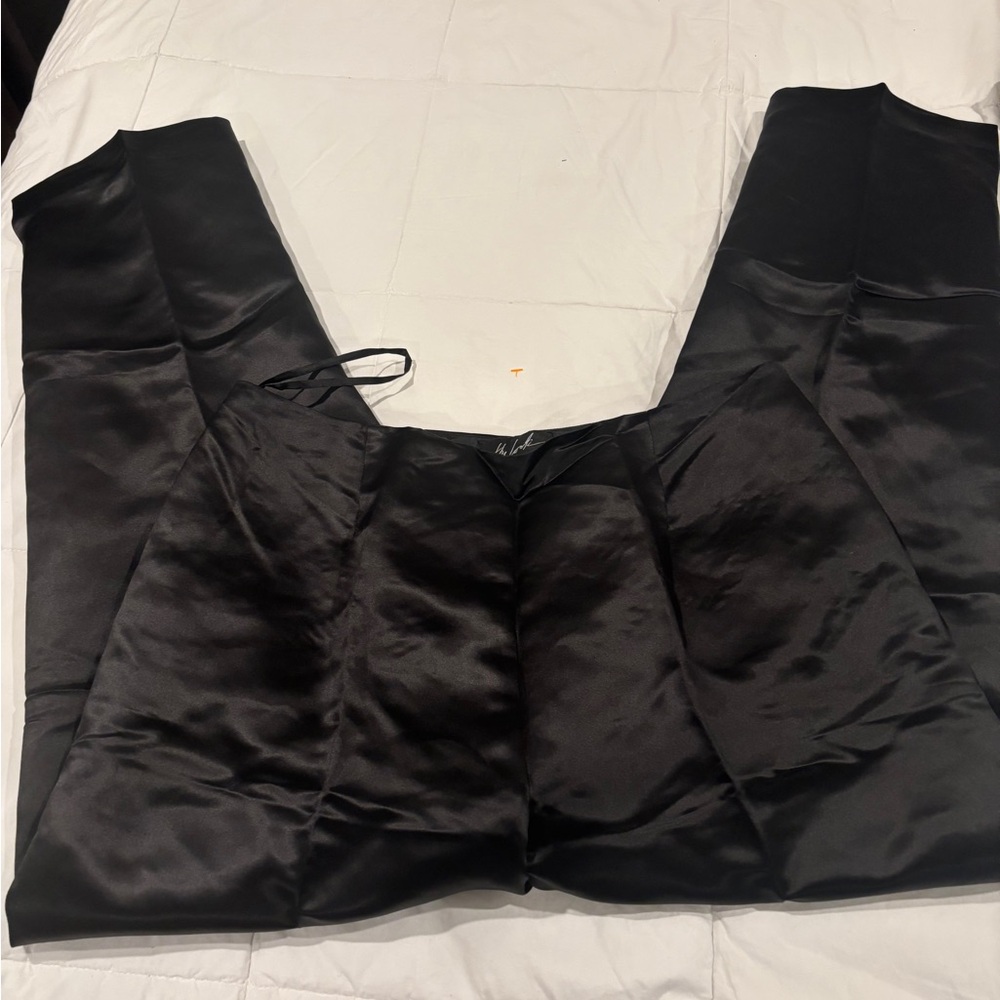 Randolph silk Luxe Black Satin Top